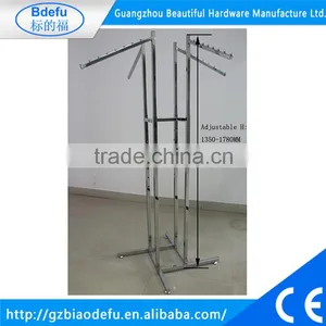 4-Way Clothing Rack With Waterfall Hooks, Adjustable Height thumbnail-1