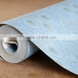 2015 Animal Hair Texture Wallpaper Peacock Feather Wall Paper Waterproof thumbnail-4