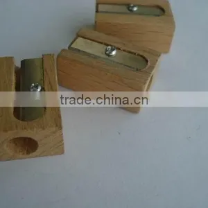 Factory Wholesale One Hole Cheap Wooden Pencil Sharpener thumbnail-3