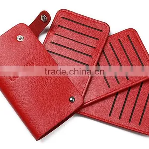 Leather Credit Card Holder Foldable Card Book Leather Case of Bank Card thumbnail-5
