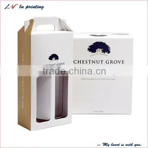 Hot Sale 2 Bottle Wine Box With Lid Made in Shanghai thumbnail-1