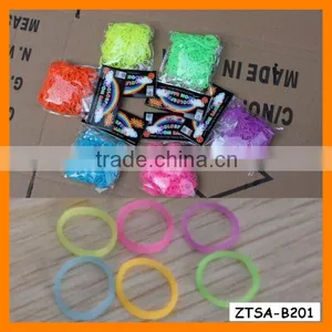 2014 Glow In The Dark Loom Rubber Bracelet Bands Wholesale ZTSA-B201 thumbnail-1