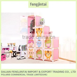 2015 Hot Sales High Quality Cartoon Plastic Wardrobes for Children thumbnail-6