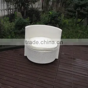 4 Pieces Rattan Swivel Sofa Set Coffee Table Set thumbnail-3