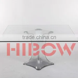 Rectangular Clear Acrylic Dining Table thumbnail-1
