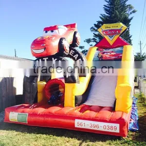 Children Play Game Inflatable Slides With Car Obstacle for Kids thumbnail-1