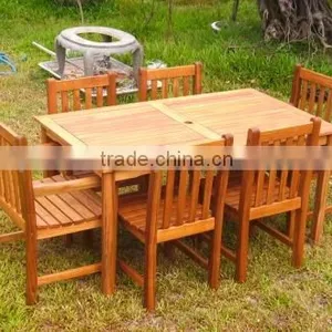Vietnam Acacia Wood Garden Furniture Dining Set thumbnail-2