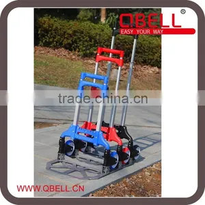 Foldable Two Wheel Aluminium Shopping Trolley Cart, Folding Luggage Cart thumbnail-1