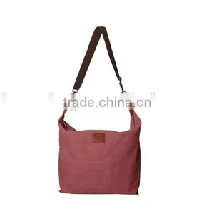 China Hot Selling Fashion Design Canvas Shoulder Bag With Leather Brand Woman Handbags thumbnail-1