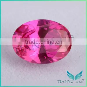 2015 HOT Sale Produces Loose cz Stone 4# Oval Shape Synthetic Ruby Corundum Price per Carat thumbnail-1