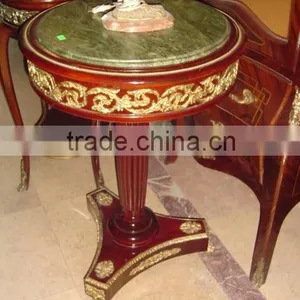 Antique Table - French Table With Brass - French Coffee Table With Ormolu thumbnail-6