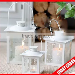 Wholesale White Hanging Outdoor Candle Lanterns thumbnail-1