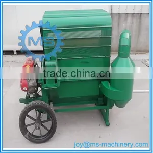 Small Mobile Gasoline Engine Driven Paddy Rice Thresher thumbnail-1