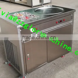 New Style Single Pan With 6 Topping Tanks Fried Ice Cream Machine/fry Ice Cream Machine thumbnail-5
