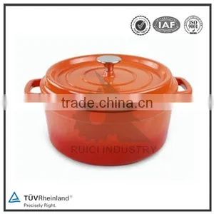 China Color Enamel Coated Cast Iron Casserole Pot With Low Price thumbnail-3