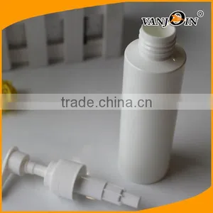 Vital White Cylindrical Empty Lotion Bottle With Pump 4 Oz. Size thumbnail-3