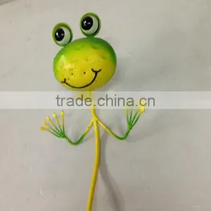 Frog Stake Frog Pick Metal Frog Stakes Garden Stakes Garden Picks Painted Frog Metal Stakes thumbnail-1