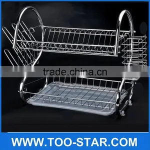 New Compact Dish Rack Set Drying Utensil Drainer Kitchen Dish Cup Drying Rack Drainer Dryer thumbnail-1