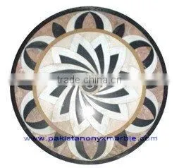 Polished Marble Medallion, Water-jet Marble Medallion/ Marble Mosaic thumbnail-1