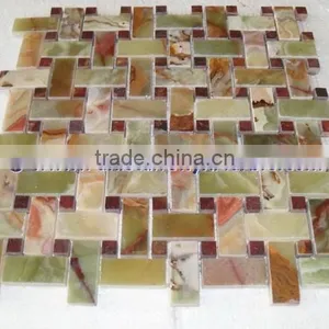 Creative Design MULTI GREEN ONYX MOSAIC TILES COLLECTIONS thumbnail-1