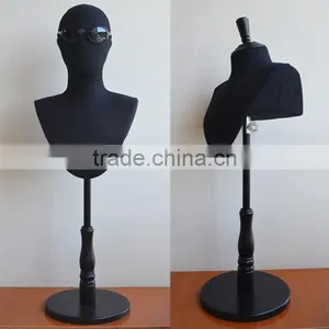 Fashionable Male Fabric Mannequin Head For Hat and Glasses Scarf Wig Shop Display thumbnail-1