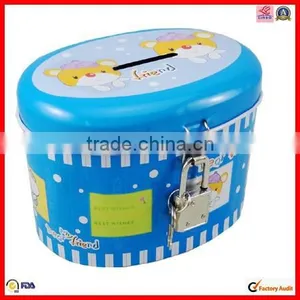 Oval With Lock Factory Sale Wholesale Antique Coin Tin thumbnail-5