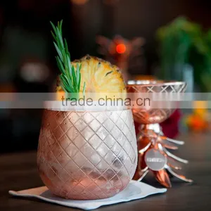 Rose Gold Pineapple Cocktail Mug, Pineapple Ice Bucket For Bar thumbnail-1