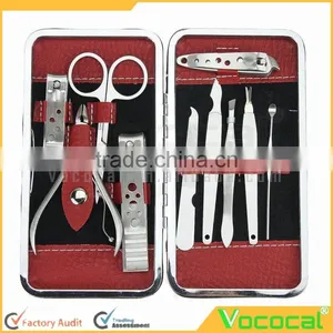 10 PCS Stainless Steel Manicure Pedicure Ear Pick Nail Clippers Set Kit Nail Care Set thumbnail-1