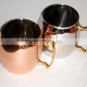 Stainless Steel Brass Solid Julep Hammered Moscow Mule Indian Manufacturer Copper Cup Cups/mug Mugs Cup Cups thumbnail-1