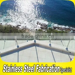 Fabrication Project Stainless Steel Frameless Glass Balcony Deck Railing thumbnail-5