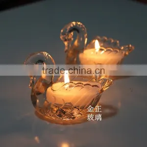 Little Swan Style Glass Candle Holder, Cute Glass Candle Holder thumbnail-3
