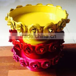 METAL DECORATIVE WEDDING CAKE STAND, WEDDING DECORATION FLOWER CAKE STAND thumbnail-1