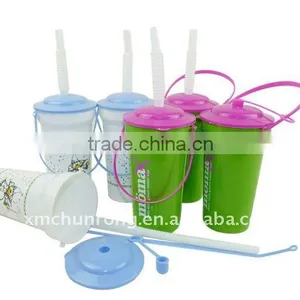 Children Plastic Cup With Straw thumbnail-1