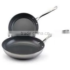 Cheap Stainless Steel Skillet&frying Pan With Single Handle thumbnail-1