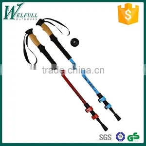 Carbon Fiber Trekking Pole, Cork+long EVA Handle, Quick External Lock, 3 Sections SZ15514 thumbnail-1