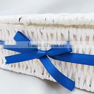 Stylish Paper Rope Weaving Basket With Lid for Cutlery Small Sundries Storage thumbnail-6