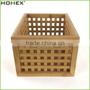 Handmade Bamboo Bin Fruit Storage Crate Homex BSCI/Factory thumbnail-1