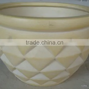 Indoor Wash Vase - Indoor Pottery With Round Rim and Pattern Outside thumbnail-1