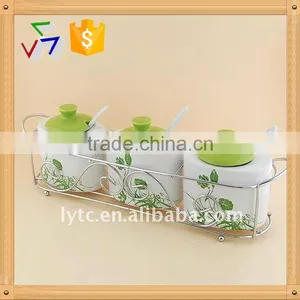 Ceramic Colorful Canister Set With Spoon thumbnail-1