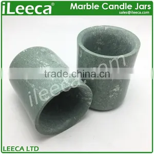 Green Modern Marble Stone Candle Jars for Christmas thumbnail-1