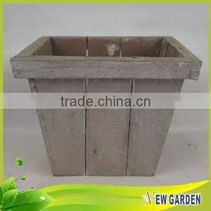Factory Direct Offered Special Design High Grade Wooden Rectangular Flower Pot thumbnail-5