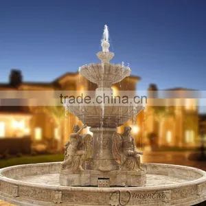Contemporary Outdoor Sculpture Stone Carving Marble Outdoor Water Fountain thumbnail-3