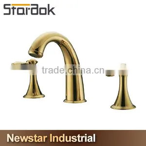 Star.aok Elegant And Fashion Widespread 3 Holes Bathroom Sink Faucet thumbnail-1