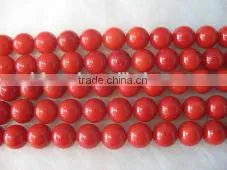 Wholesale 16" 3mm Original Red Round Natural Loose Coral Beads Jewelry Designs thumbnail-1