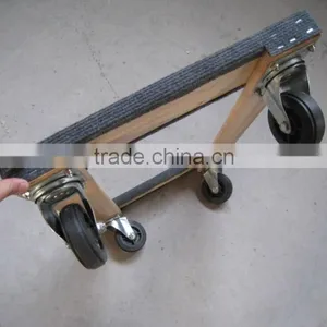 3" Solid Castor Wood Hand Cart thumbnail-3