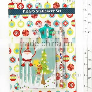 5PCstationery Set(notebook,pebcil,earse,sharpener,rule) thumbnail-1