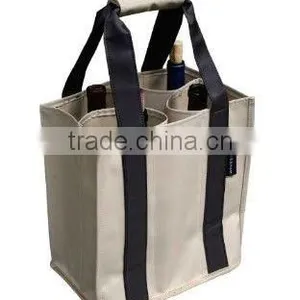 Fine Whines Party To Go Tote/Canvas Wine Bottle Bags thumbnail-1