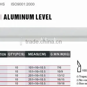 High Quality Screed Level Trapziod Aluminum Spirit Level thumbnail-2