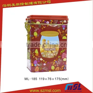 Rectangle Chocolate Tin Box With Metal Clip, Airtight Tin thumbnail-1