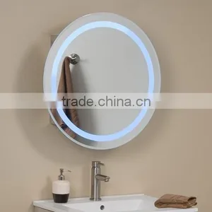 Oval Shaped Led Smart Mirror Bathroom With TV and Bluetooth Functions thumbnail-1